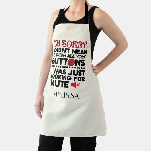 Gemiddeld om uw Buttonnen Sarcastic Quote Kitchen  Schort (Insitu)