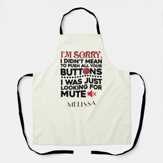 Gemiddeld om uw Buttonnen Sarcastic Quote Kitchen  Schort (Voorkant)