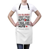 Gemiddeld om uw Buttonnen Sarcastic Quote Kitchen  Schort