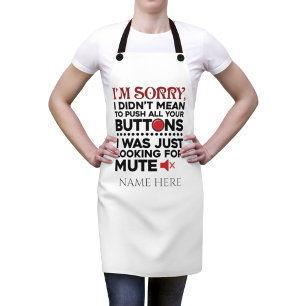 Gemiddeld om uw Buttonnen Sarcastic Quote Kitchen  Schort