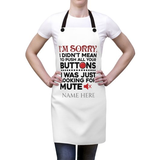 Gemiddeld om uw Buttonnen Sarcastic Quote Kitchen  Schort