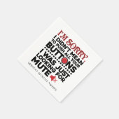 Gemiddeld om uw Buttonnen Sarcastic Quote Papier t Servet (Hoek)