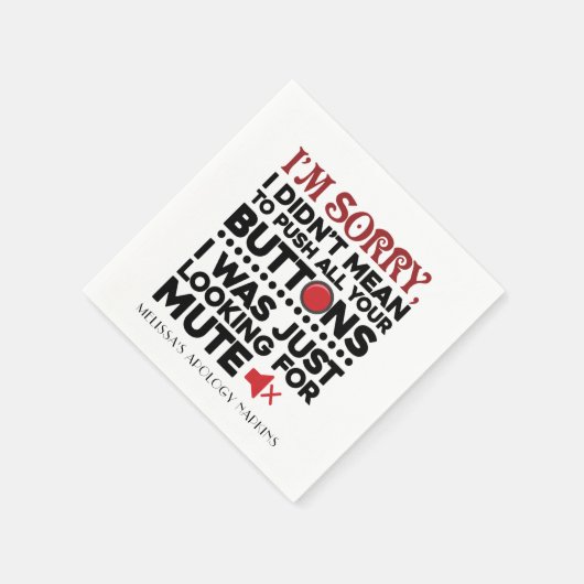 Gemiddeld om uw Buttonnen Sarcastic Quote Papier t Servet (Hoek)