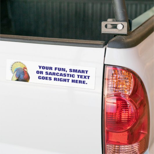 Gemiddeld Turkije met uw zin Bumpersticker (Op Truck)