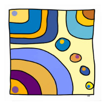 Gemiddeld vierkantje "Bubble Gum Art"