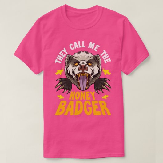 Gemiddelde Angry Snarling Honey Badger T-shirt (Design voorkant)