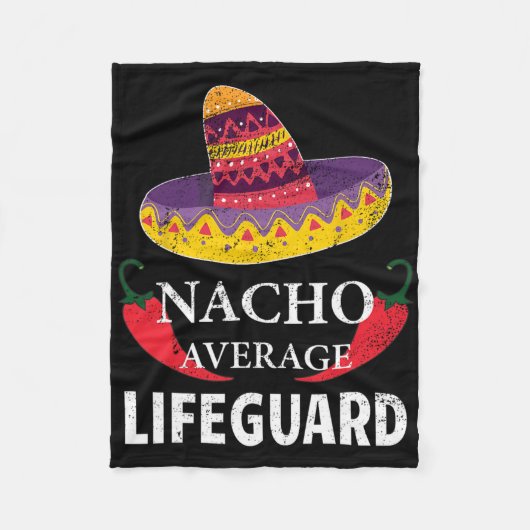 Gemiddelde badmeester Cinco De Mayo Sombrero Fun Fleece Deken (Voorkant)