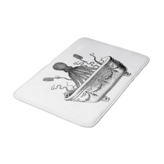 Gemiddelde Bath Mat met  octopus (Gekanteld)