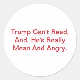 Gemiddelde Boze Trump Kan Hankamer Artjunkhaus Nie Ronde Sticker