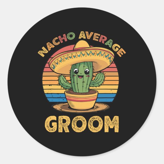 Gemiddelde bruidegom Mexicaans Cinco De Mayo grapp Ronde Sticker (Voorkant)