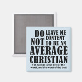 Gemiddelde christelijke citaten gezegden magneet (Voorkant / Achterkant)