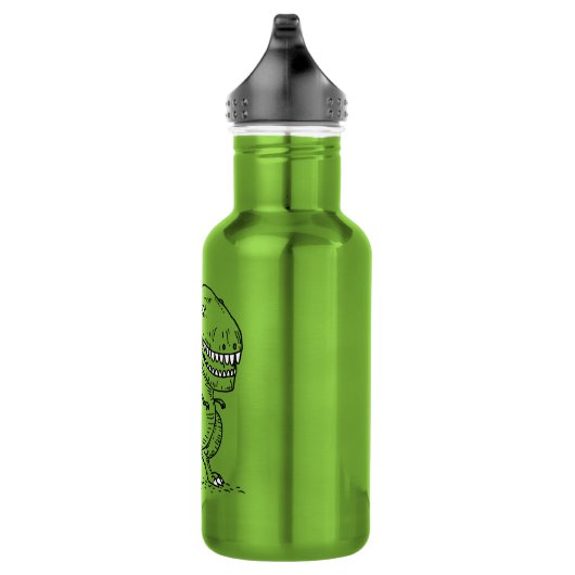 Gemiddelde Cool Dinosaur T Rex Cartoon Waterfles (Rechts)