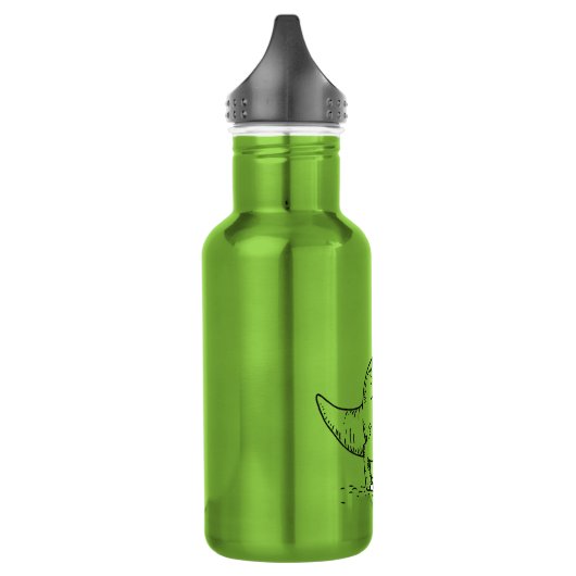 Gemiddelde Cool Dinosaur T Rex Cartoon Waterfles (Links)