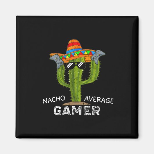 Gemiddelde Funny Gamer Videogame Lover Gaming Mann Magneet (Voorkant)