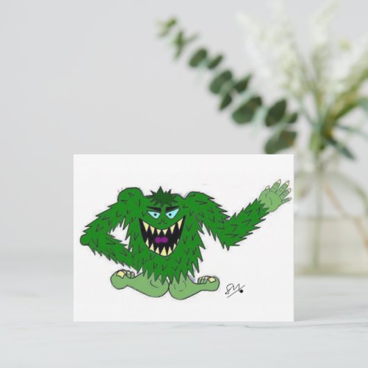 gemiddelde groen briefkaart (Staand voorkant)