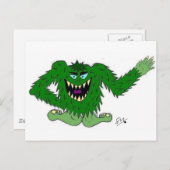 gemiddelde groen briefkaart (Voorkant / Achterkant)