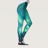 Gemiddelde groene all-over-print Leggings (Rechts)