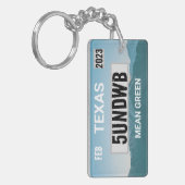 Gemiddelde groene licentie bord sleutelhanger (Voorkant Links)