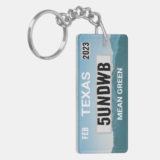 Gemiddelde groene licentie bord sleutelhanger (Voorkant Links)