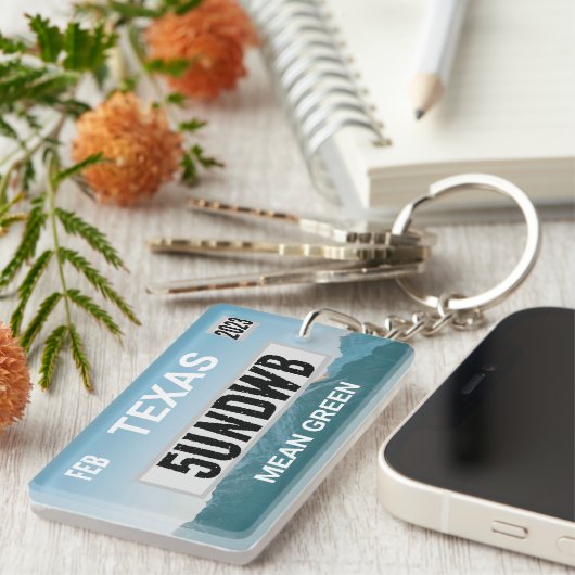 Gemiddelde groene licentie bord sleutelhanger (Voorkant Rechts)