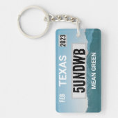 Gemiddelde groene licentie bord sleutelhanger (Voorkant)