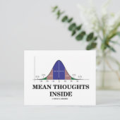 Gemiddelde inwendige gedachten (Humor statistieken Briefkaart (Staand voorkant)