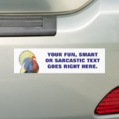 Gemiddelde kalkoen met je zin bumpersticker (Op auto)