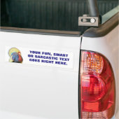 Gemiddelde kalkoen met je zin bumpersticker (Op Truck)