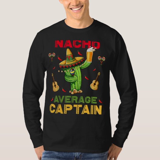Gemiddelde kapitein Cinco De Mayo Mexican Fiesta T-shirt (Voorkant)