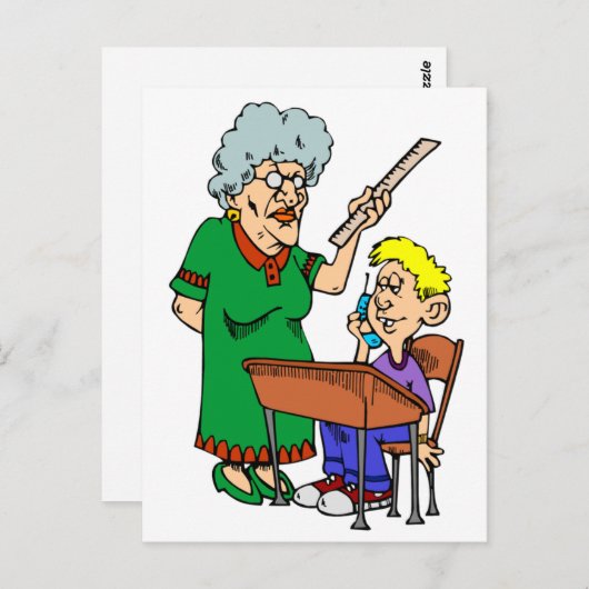 Gemiddelde leraar briefkaart (Voorkant / Achterkant)