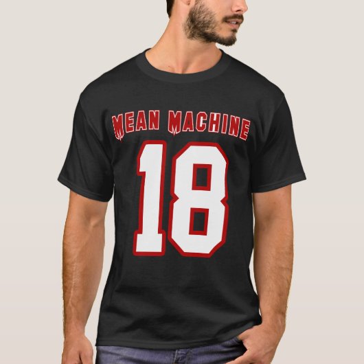Gemiddelde machine, Funny Football Movie T-Shirt (Voorkant)