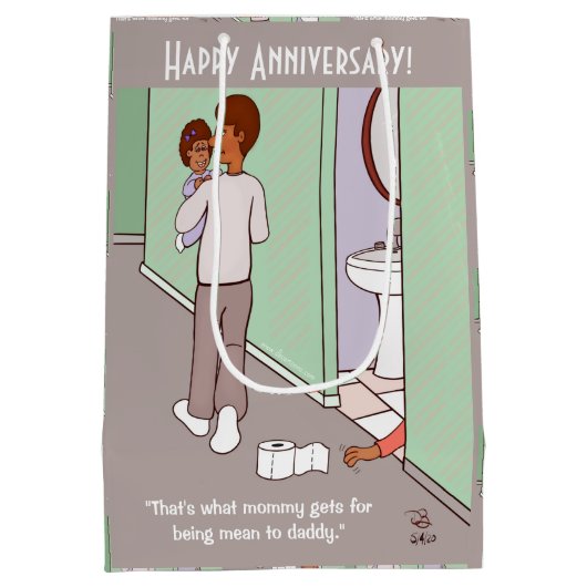 Gemiddelde mammie Gift Bag Medium Cadeauzakje (Achterkant)