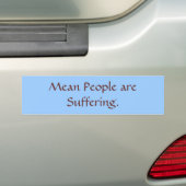 Gemiddelde mensen lijden. bumpersticker (Op auto)