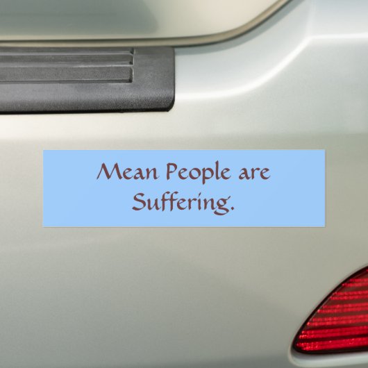 Gemiddelde mensen lijden. bumpersticker (Op auto)