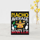 Gemiddelde Nacho Bowler Cinco De Mayo Bowling Mexi Kaart (Gele Bloem)