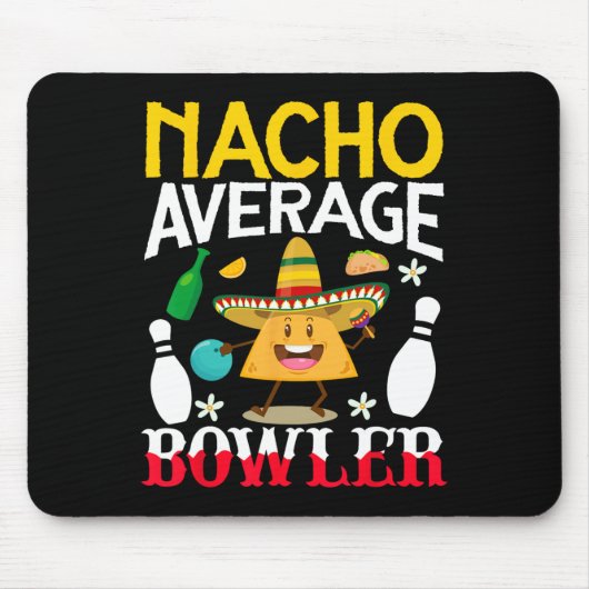 Gemiddelde Nacho Bowler Cinco De Mayo Bowling Mexi Muismat (Voorkant)