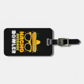 Gemiddelde Nacho Bowler Cinco De MayoNacho Bo Bagagelabel (Voorkant horizontaal)