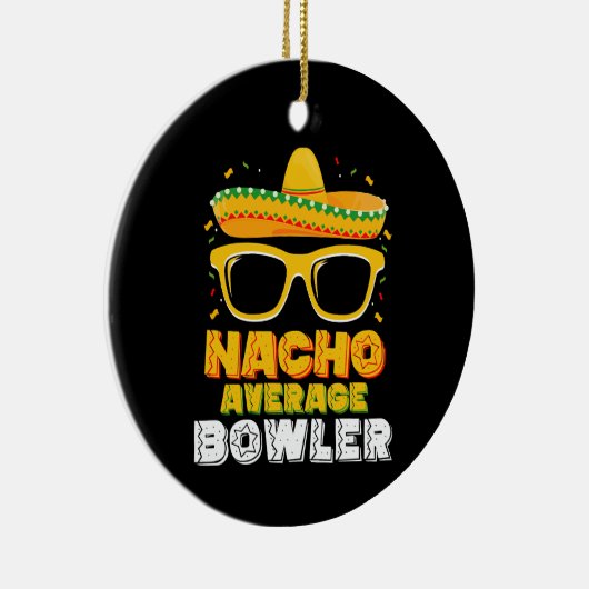 Gemiddelde Nacho Bowler Cinco De MayoNacho Bo Keramisch Ornament (Rechts)