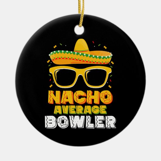 Gemiddelde Nacho Bowler Cinco De MayoNacho Bo Keramisch Ornament (Voorkant)