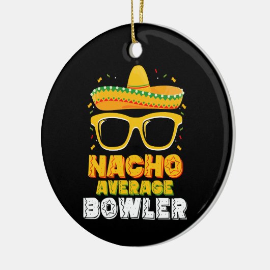 Gemiddelde Nacho Bowler Cinco De MayoNacho Bo Keramisch Ornament (Links)