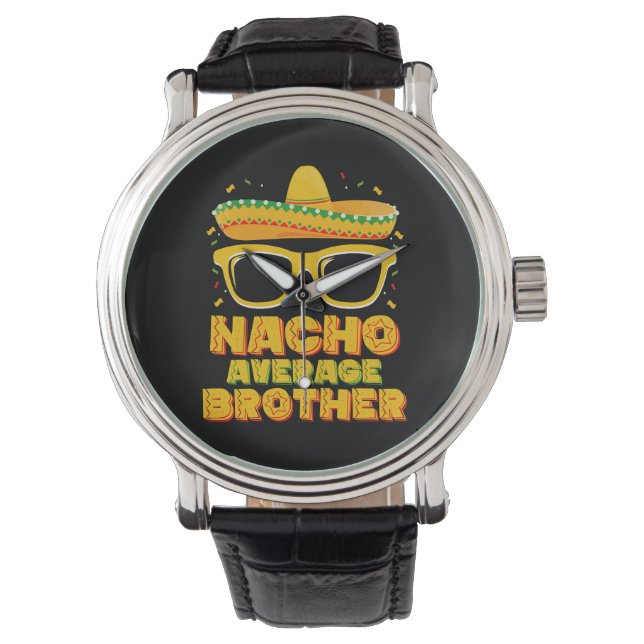 Gemiddelde Nacho Broer Cinco Mayo Bijpassende Fami Horloge (Voorkant)