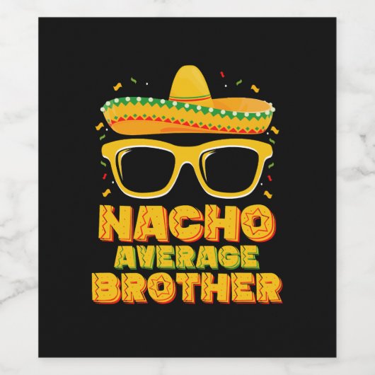 Gemiddelde Nacho Broer Cinco Mayo Bijpassende Fami Wijn Etiket (Enkel label)