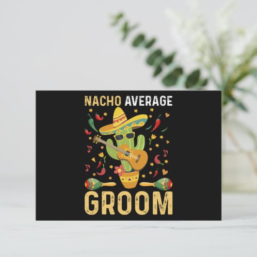 Gemiddelde Nacho-bruidegom Mexicaanse echtgenoot C Bedankkaart (Staand voorkant)