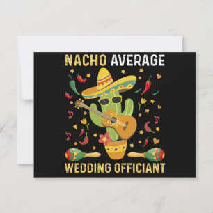 Gemiddelde Nacho-bruiloftsondertekenaar Mexicaans  Feestdagenkaart