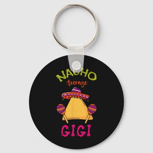 Gemiddelde Nacho Gigi Mexicaanse Cinco De Mayo Oma Sleutelhanger (Voorkant)