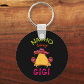 Gemiddelde Nacho Gigi Mexicaanse Cinco De Mayo Oma Sleutelhanger (Voorkant)