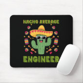 Gemiddelde Nacho-ingenieur Mexicaans Grappig Cinco Muismat (Met muis)