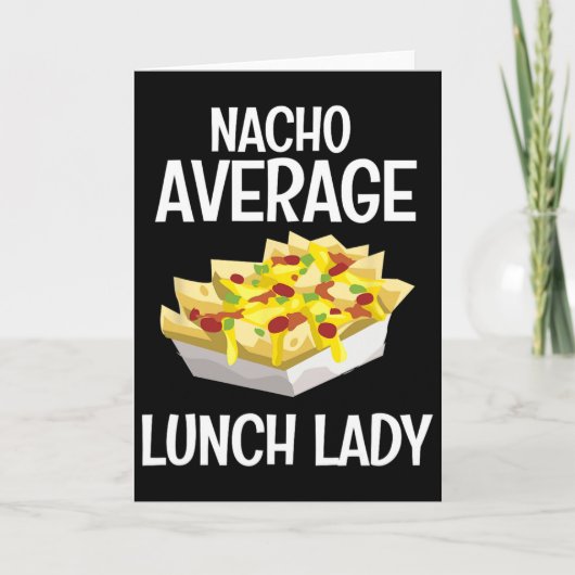 Gemiddelde Nacho-lunchdame Mexicaanse Moeder Cafet Kaart (Voorkant)