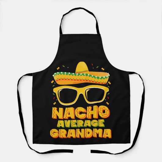 Gemiddelde Nacho-Oma Cinco De Mayo Familie Schort (Voorkant)