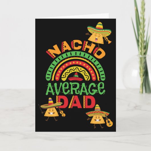 Gemiddelde Nacho Vader Grap Feestdagen Kaart (Voorkant)